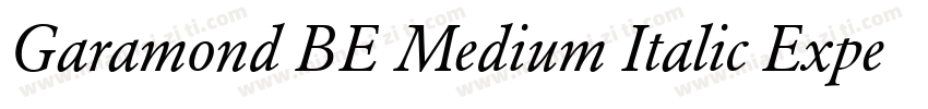 Garamond BE Medium Italic Expert字体转换